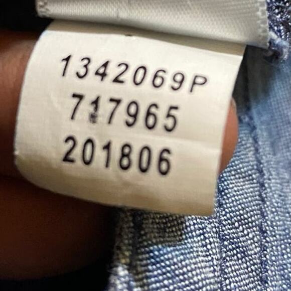 J. Jill Blue Chambray Denim Long Sleeve Tunic Top Size M Petite - Picture 7 of 9